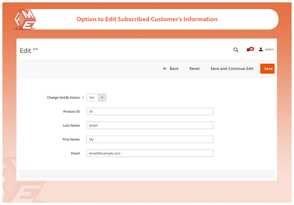 Configure Subscribed Customer's Info