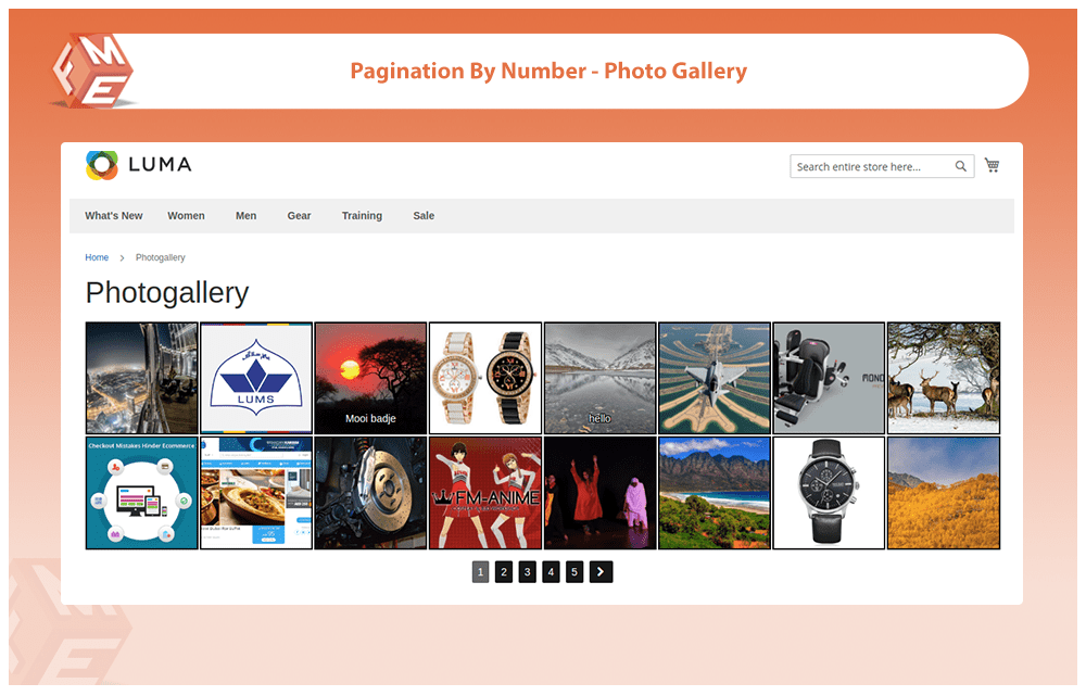 Pagination By Number Layout