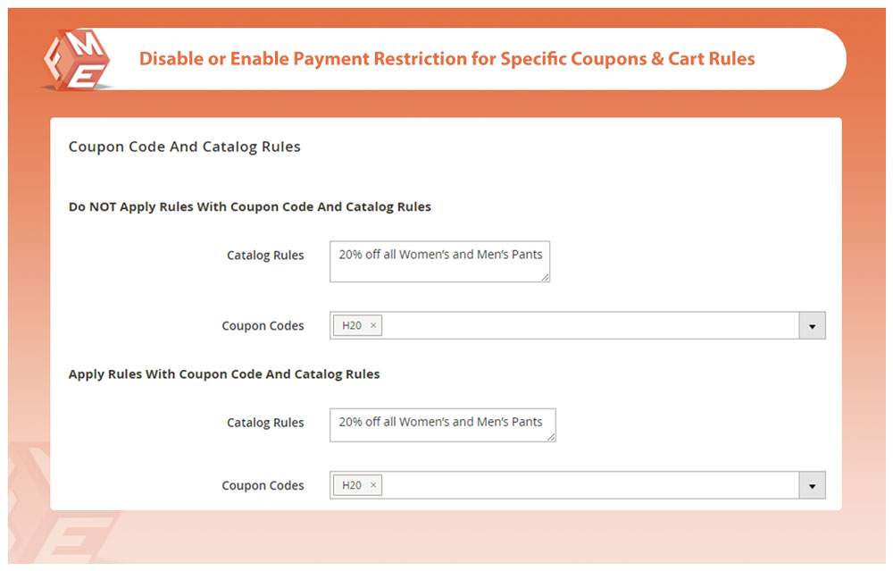 Apply Payment Option Restrictions on Catalog Rules