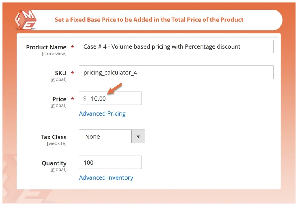 Adding Base Price from Backoffice
