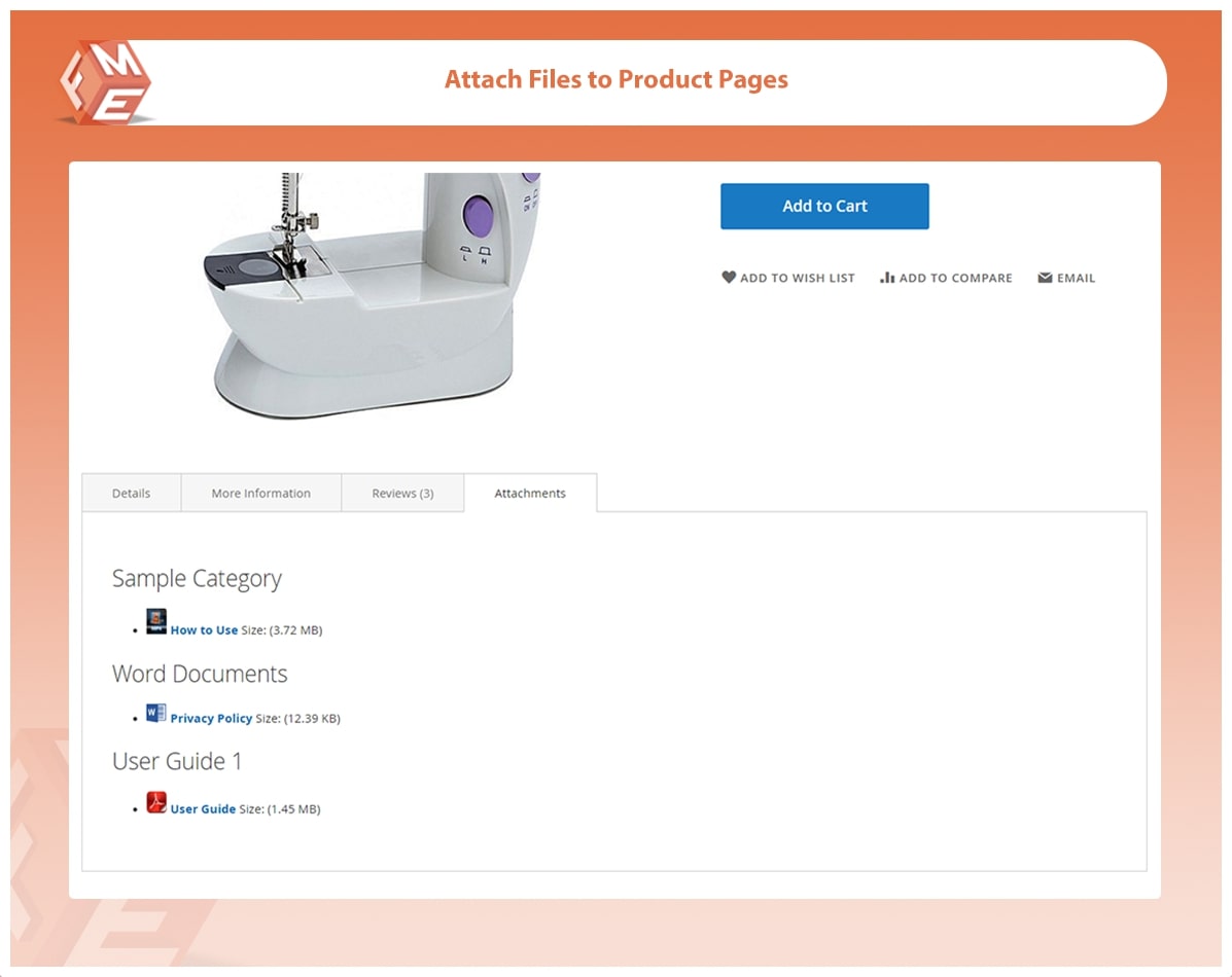 Attachments on Product Page test
