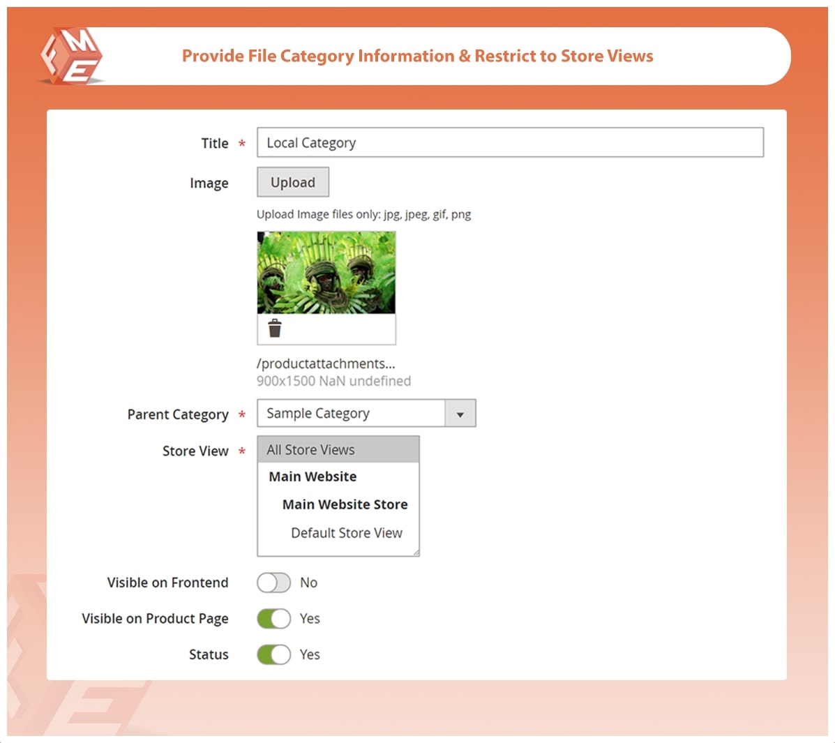 Attach Images to Categories
