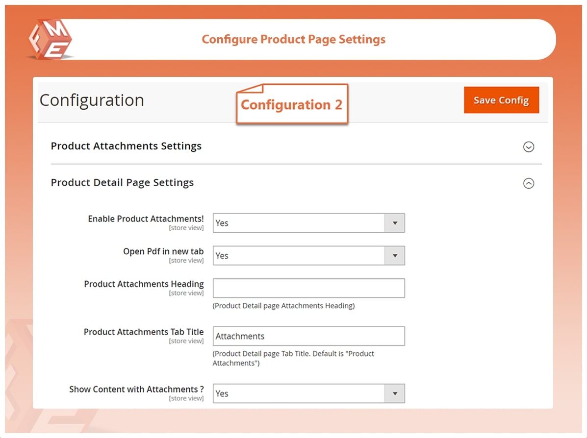 Magento 2 Product Attachment Extension Configurations