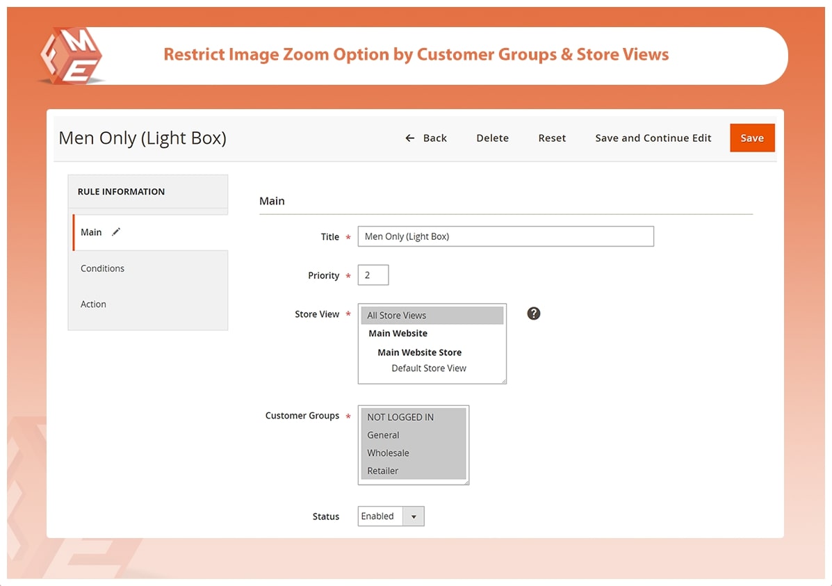 Restrict Zoom By Store Views & Customer Groups
