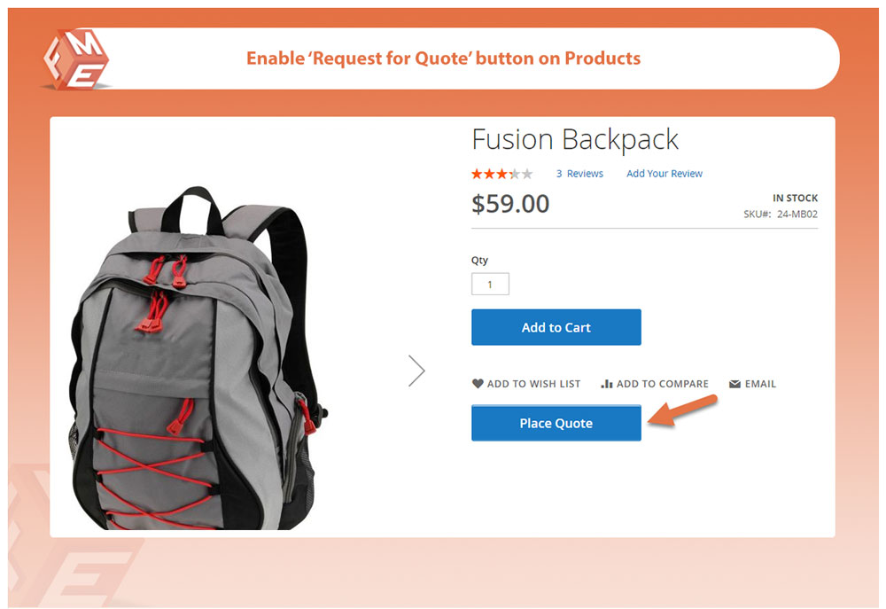 Enable Request For Quote Button on Products