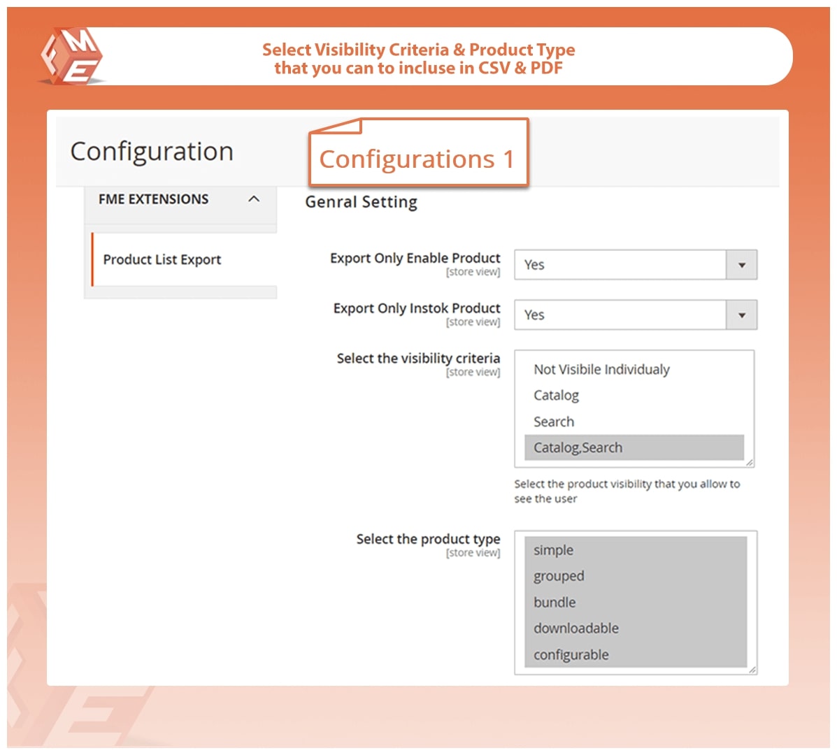 Configure Product Visibility