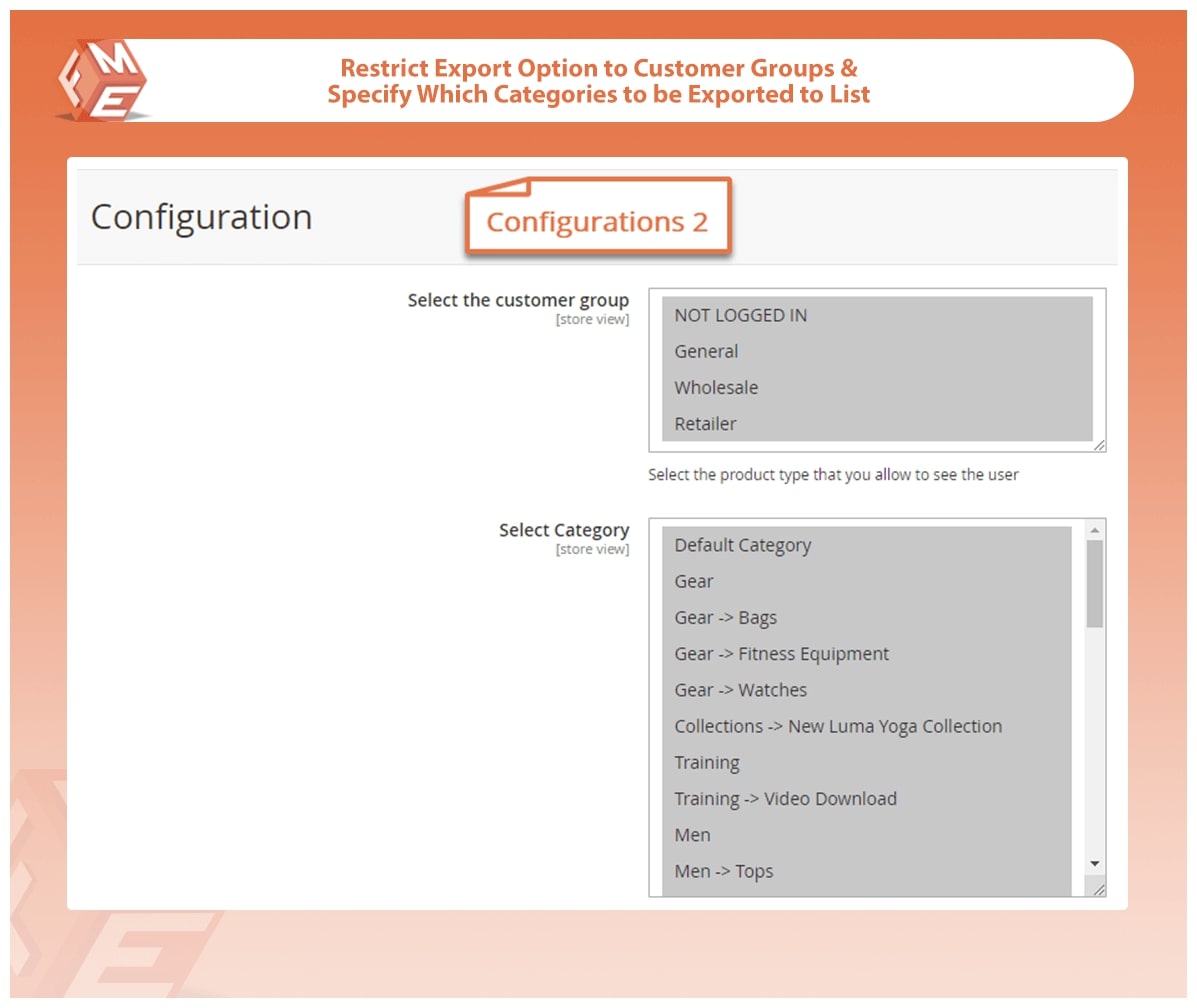 Specify Category & Restrict by Customer Groups