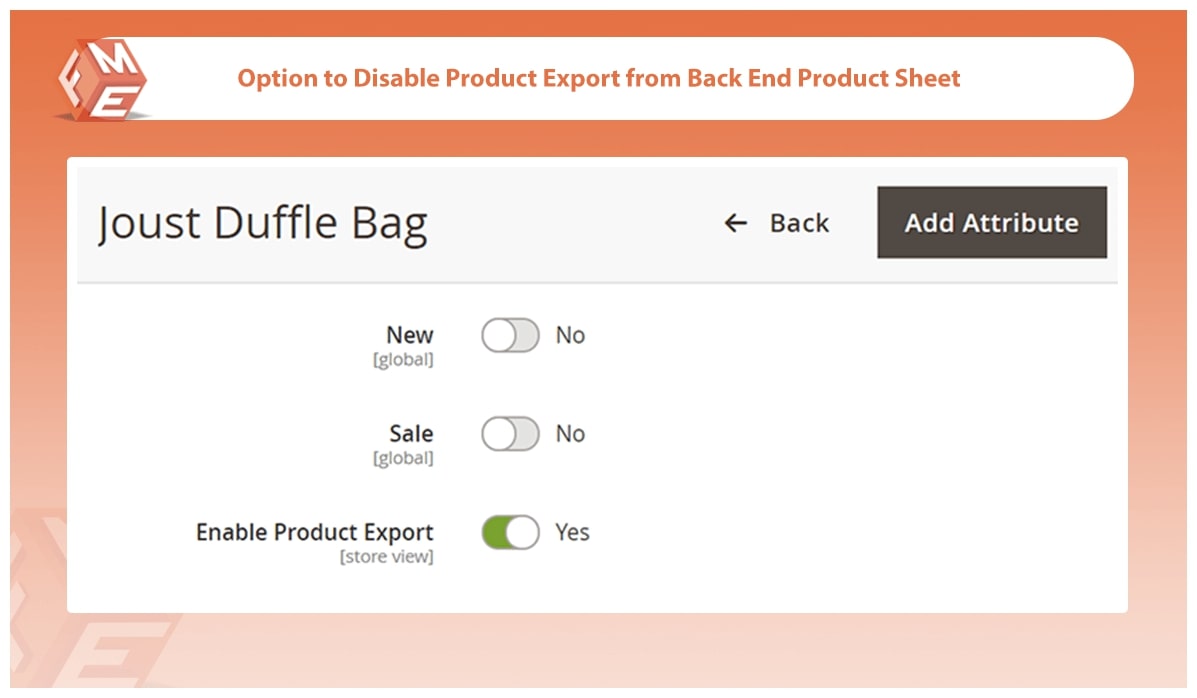 Enable/Disable Specific Product Export Option