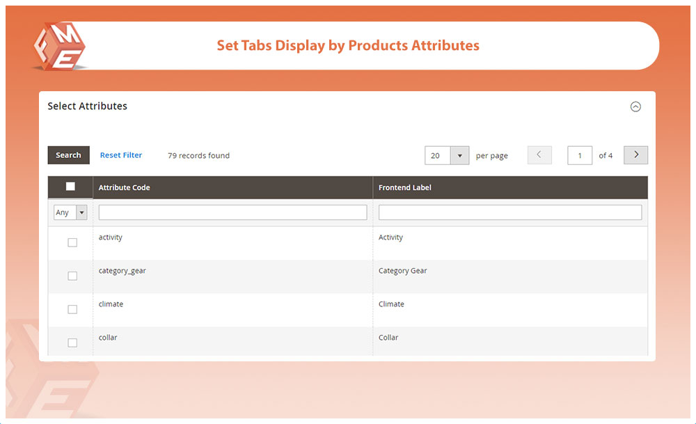 Select Products by Attributes