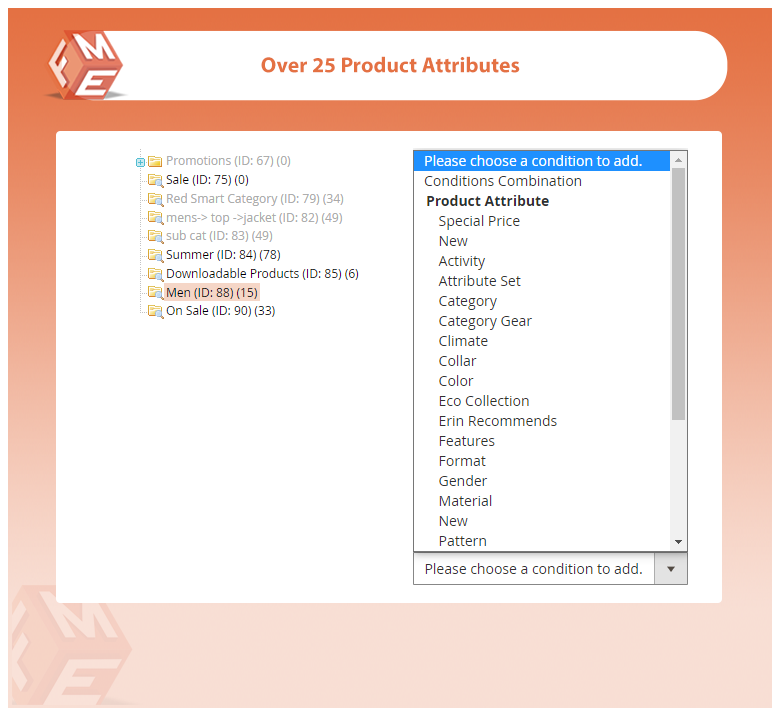 Rich Product Attributes to Select From