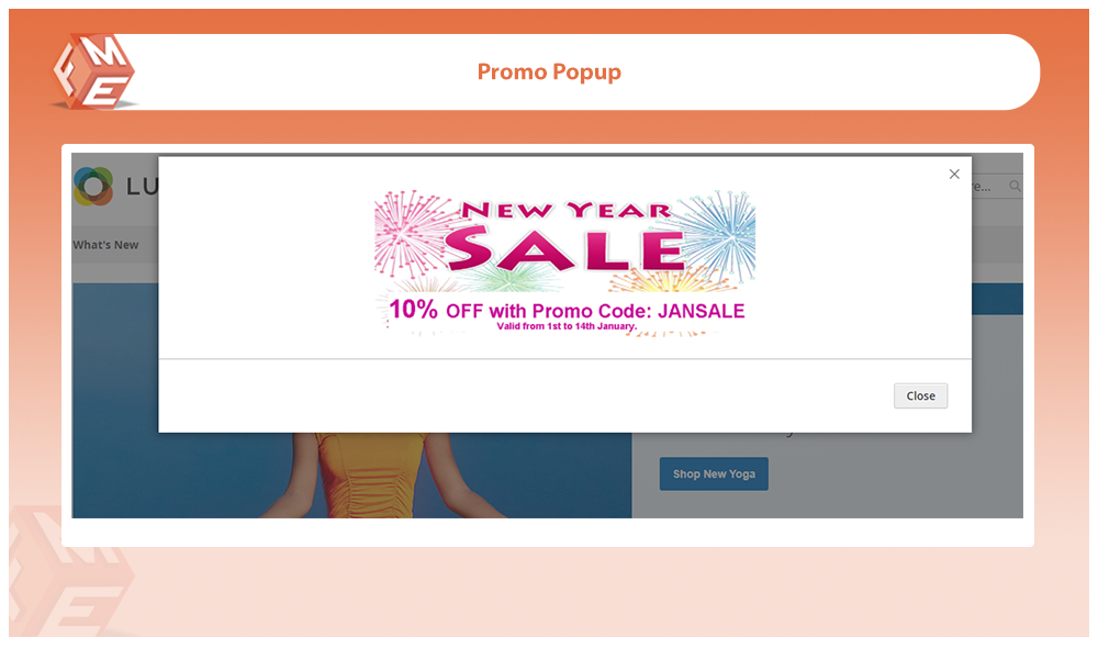 Promo Popup on Homepage