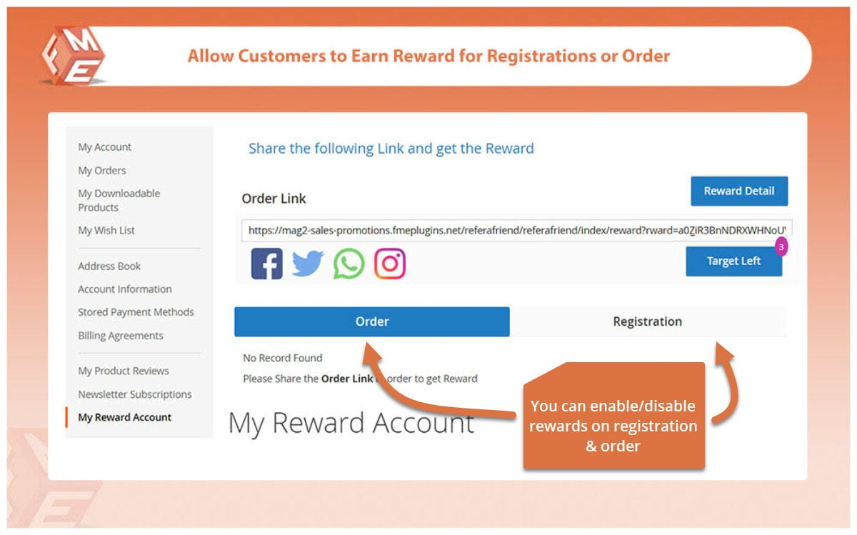 Give Rewards on Registration