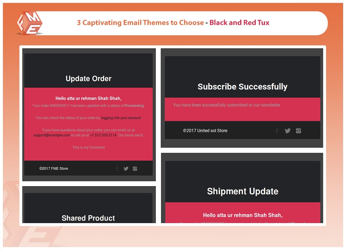 Black & Red Tux Email Template
