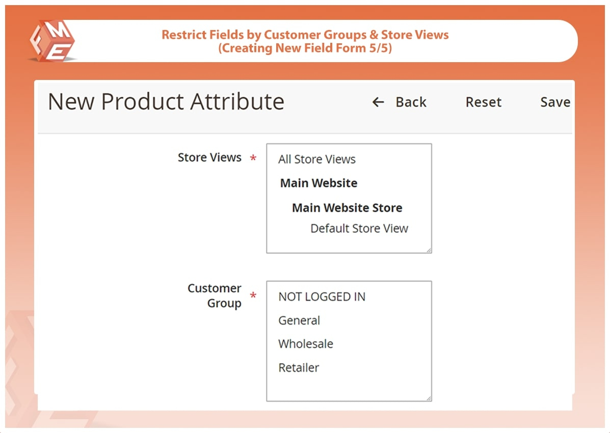 Restrict Fields By Customer Groups & Store View