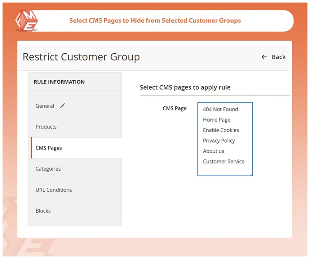 Restrict CMS Pages by Customer Groups