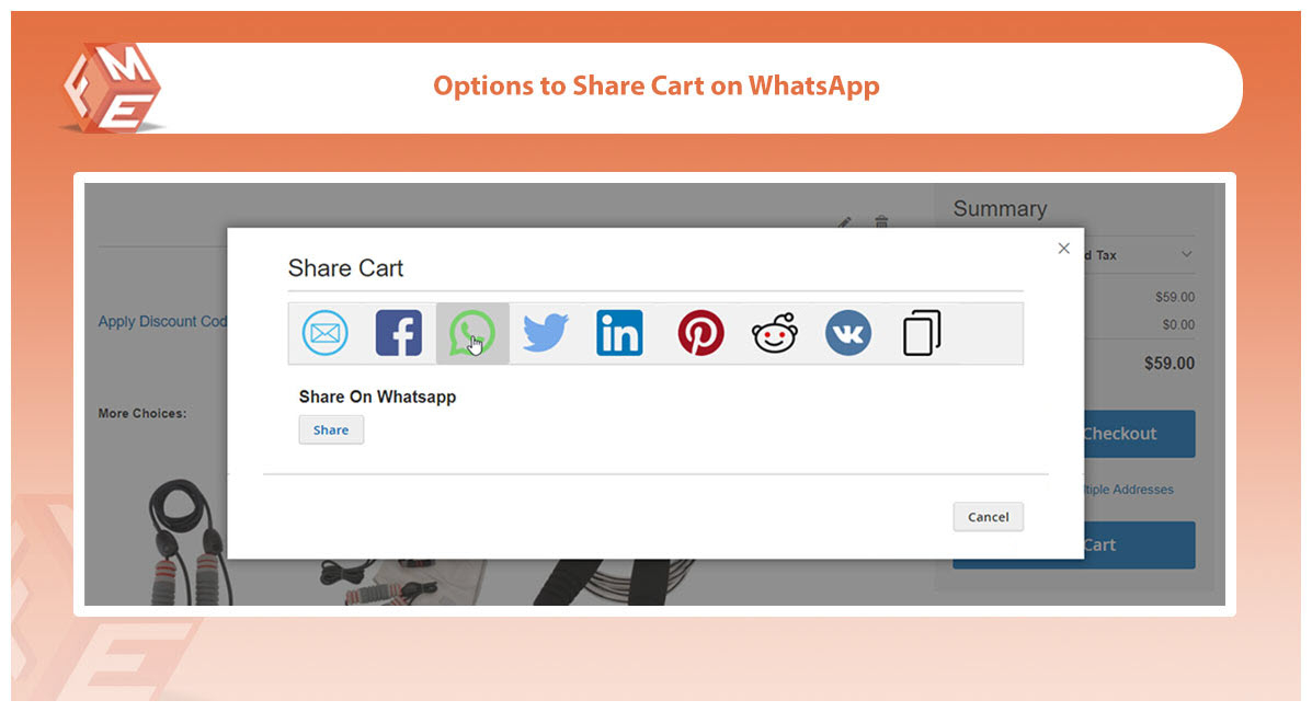 Magento 2 WhatsApp Share Cart