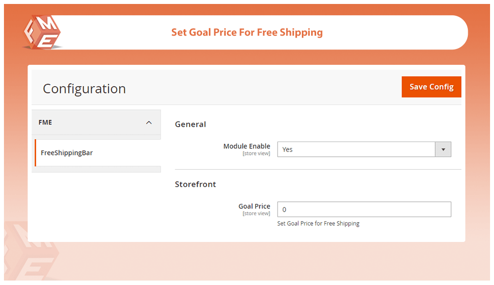 Set Goal Price For Free Shipping 