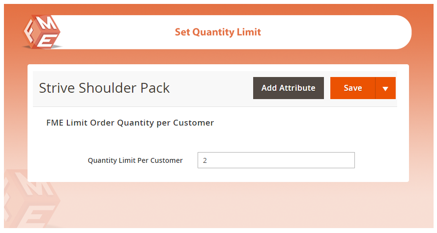 Set Per Order Quantity Limit