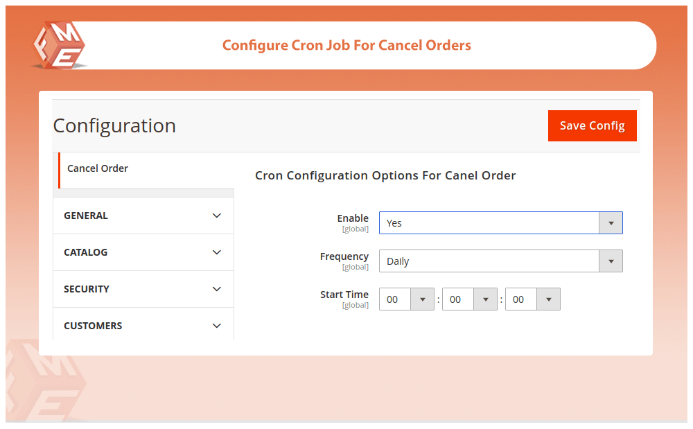 Configure Cron Job For Canceled Orders