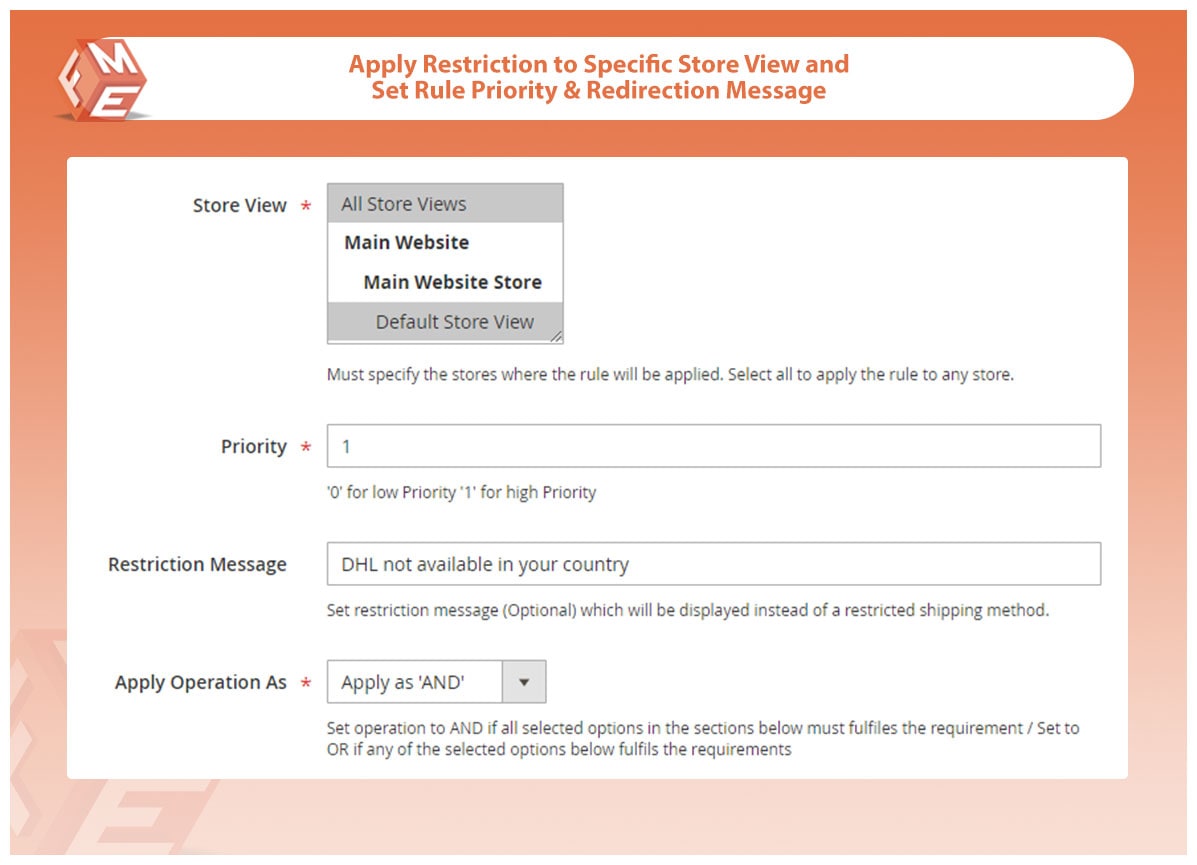 Restrict Shipment Methods By Store View