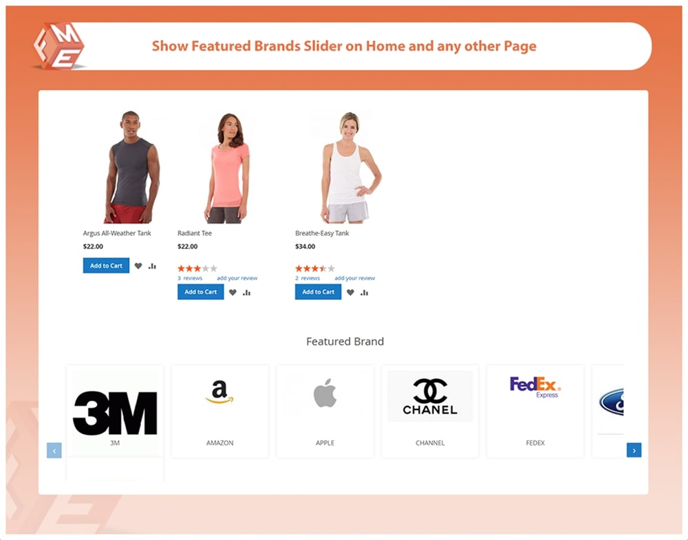 Featured Brands Slider on Homepage