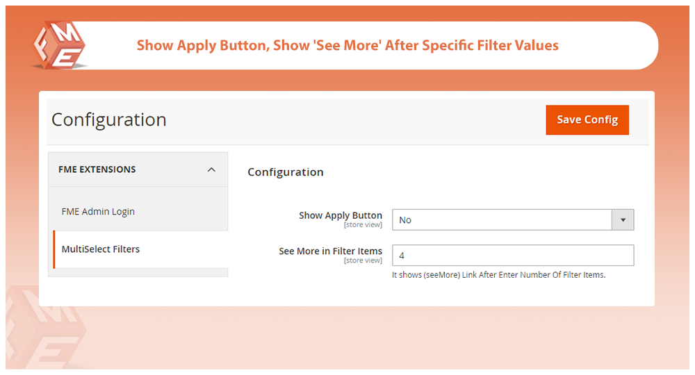 'More' Option After Filter Values
