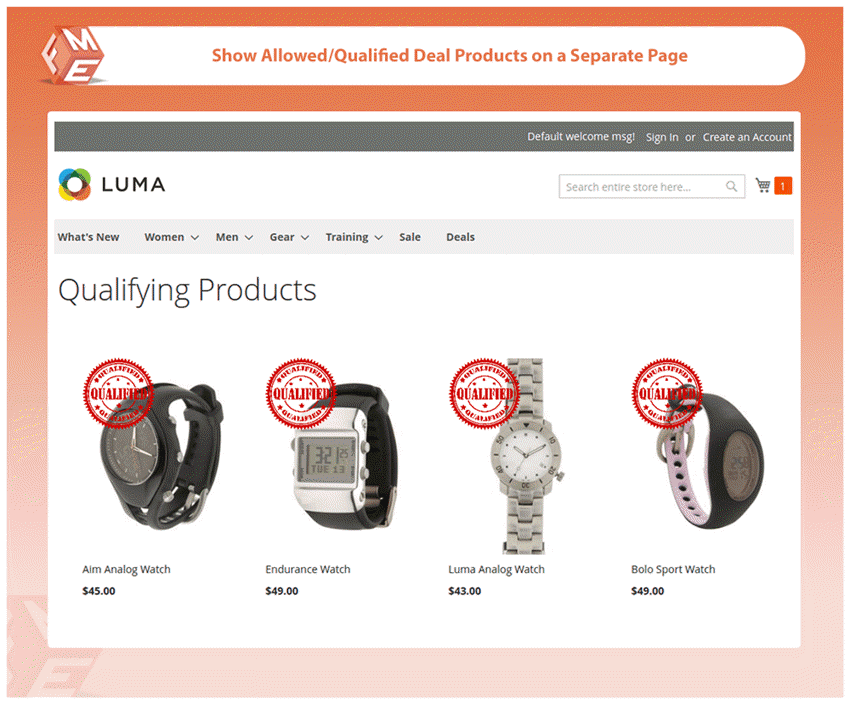 Show Qualified Deal Products 