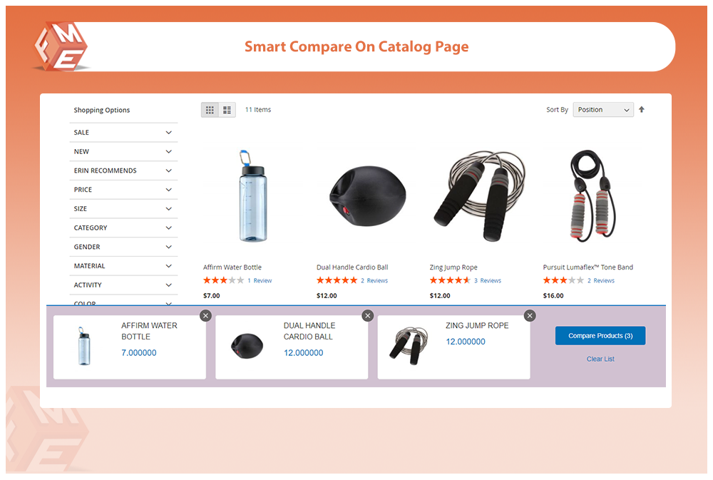 Smart Compare on Catalog Page