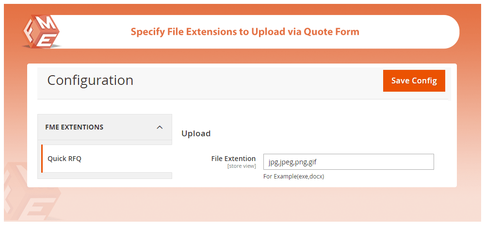 Set File Extensions to Upload via Quote Form 