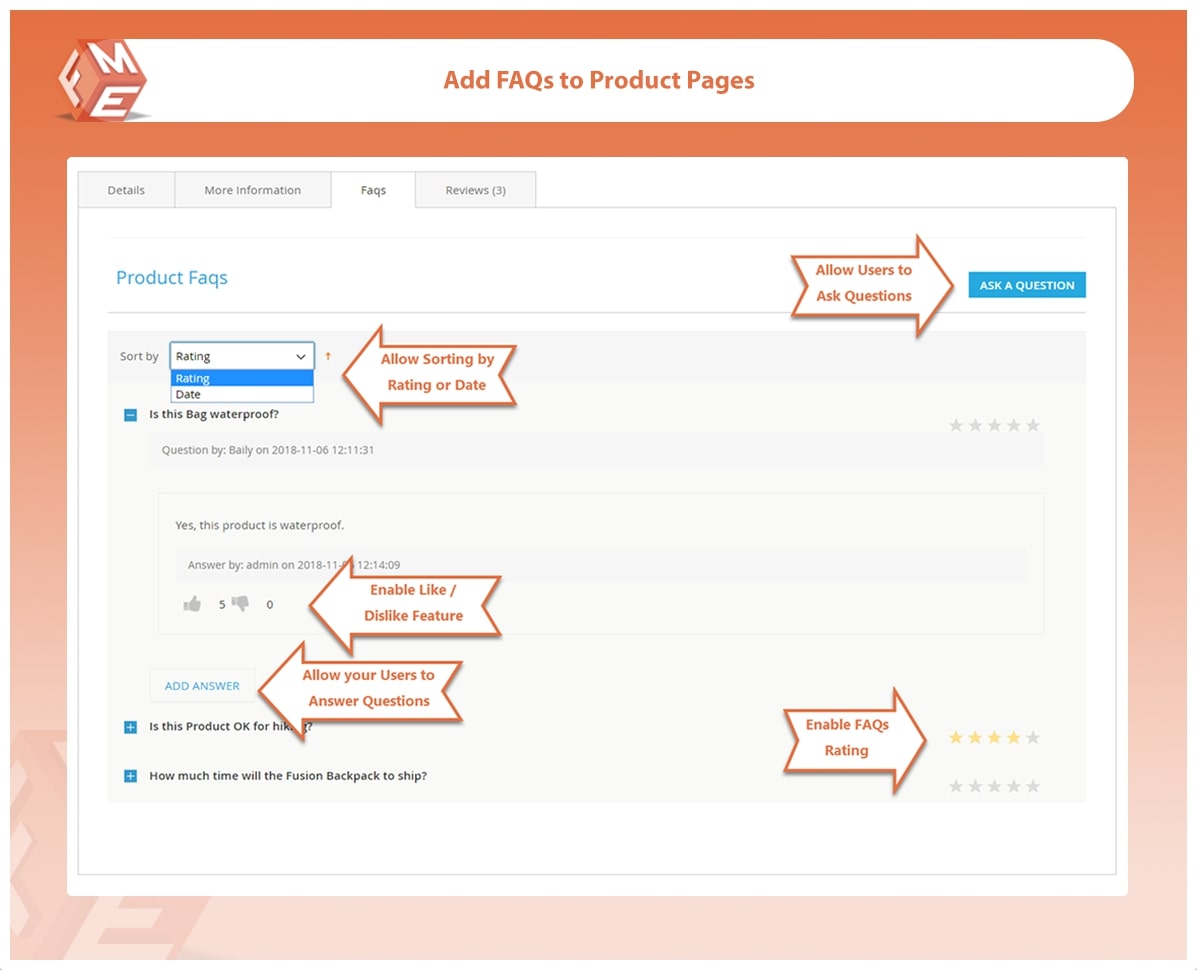 Add Faqs to Product Page
