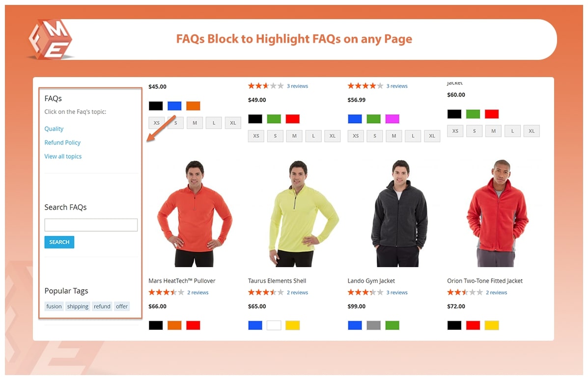 Display Faqs Block on any Page
