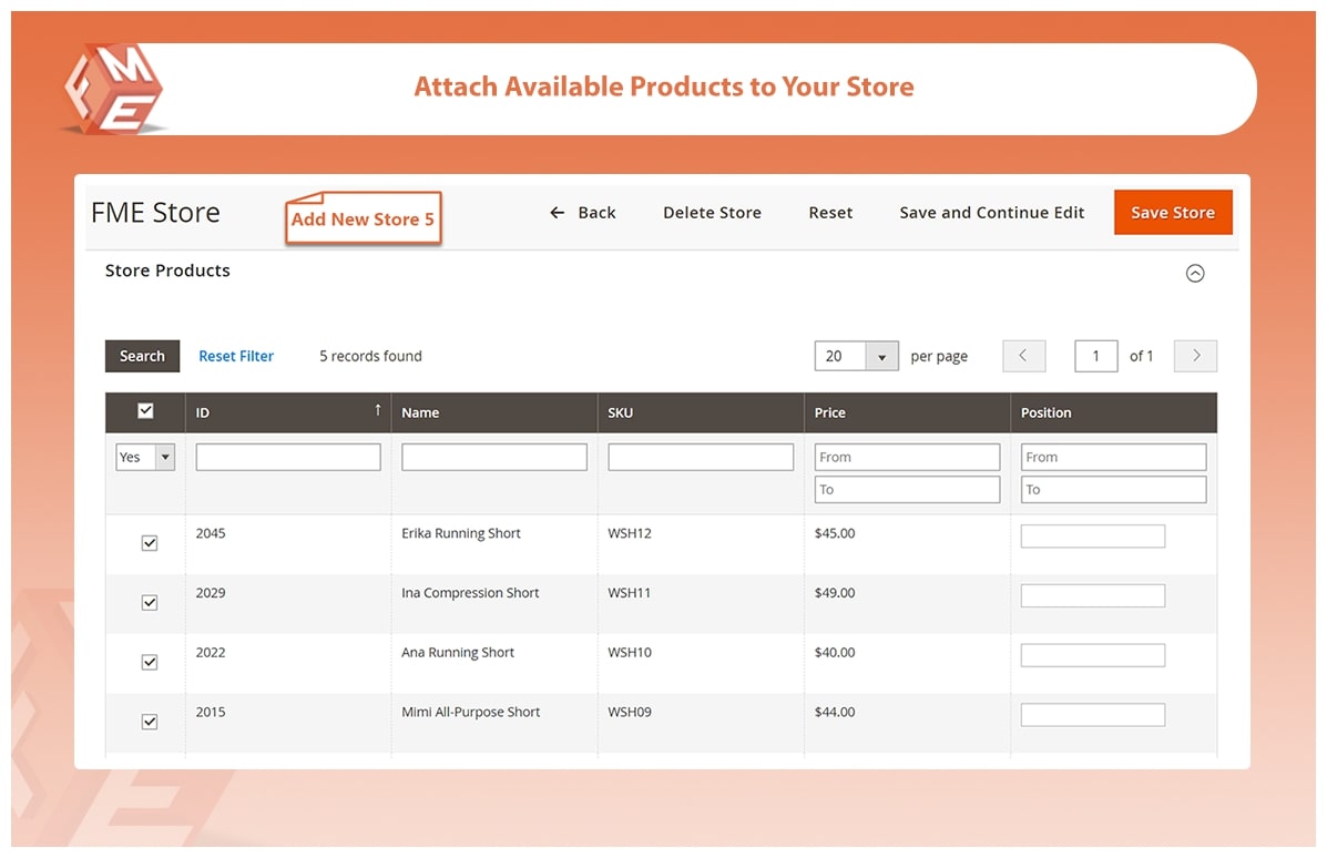 Attach Products to Shop