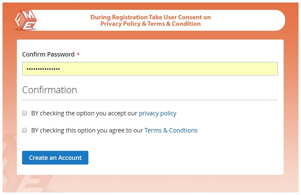 User Consent in Registration Form