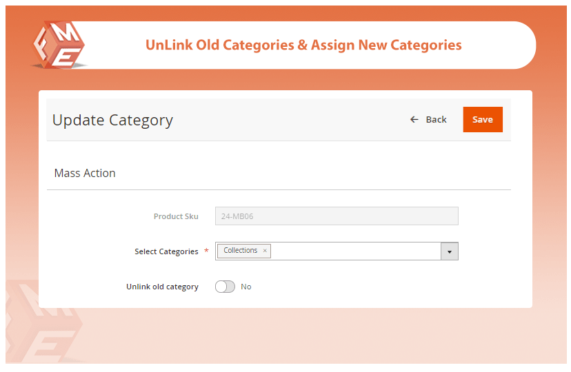 Unlink Old and Assign New Categories