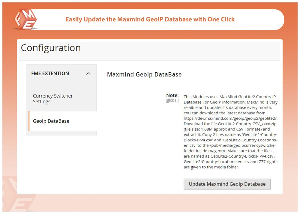 Update GeoIP Maxmind Database